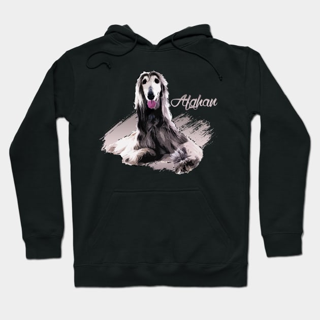 Afghan Hound Hoodie by Nartissima